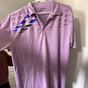 Nike Golf Lavender Polo with Blue and Black Accents